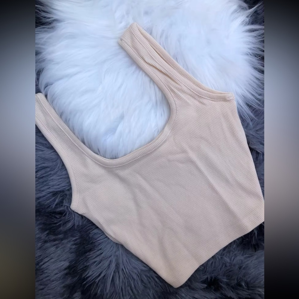 Womens Ribbed Solid Slim Fit Crop Tank Top/Cami/Bralette | NEW!!! 💜💗🩵 - Picture 7 of 15